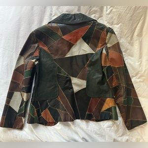 Vintage Patchwork Leather Jacket
